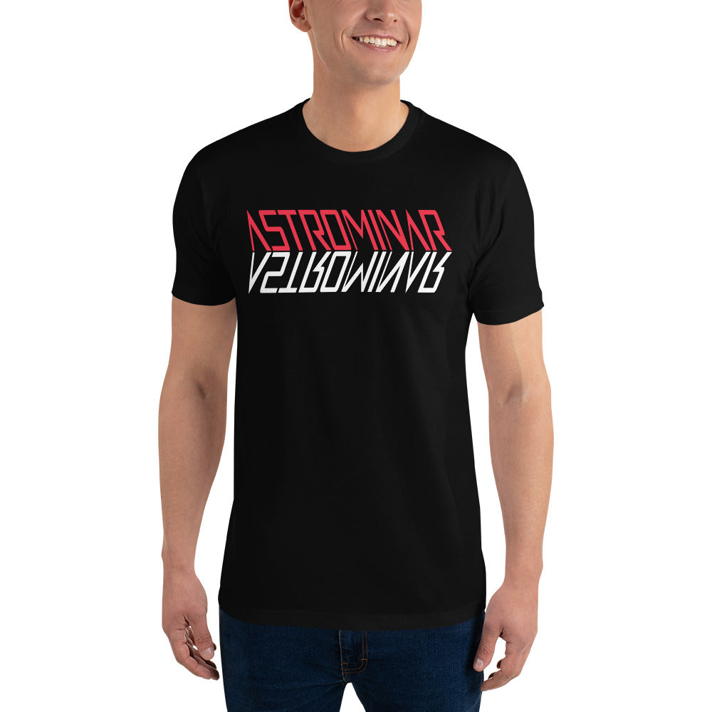 Men's Fitted T-Shirt | ASTROMINAR Mirror Red White