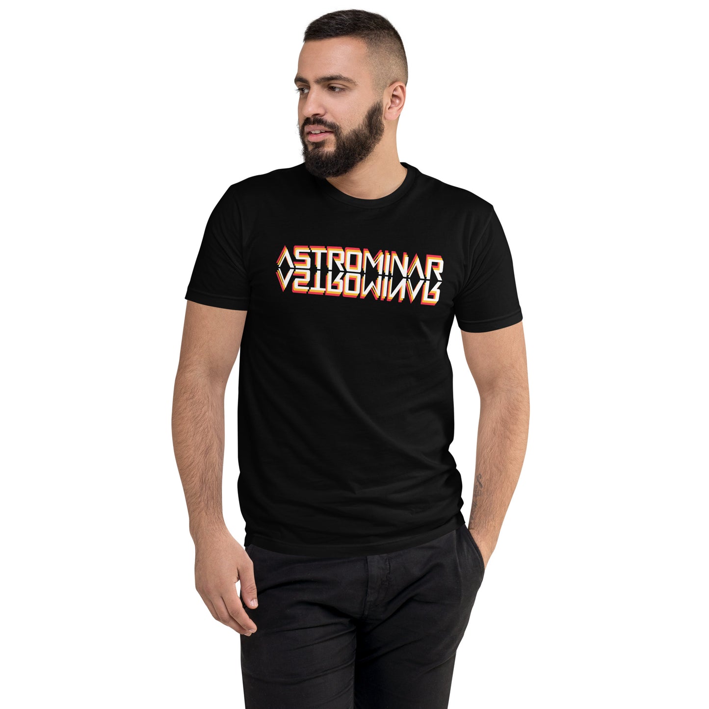 Men's Fitted T-Shirt | ASTROMINAR Mirror Orange